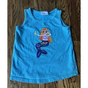 Hanna Andersson 100% Cotton Favorite Things Tank Top Girls Mermaid Size 110 (5)